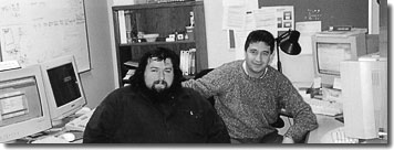 Mike with a colleague in the Microsoft Commerce Server Product Unit